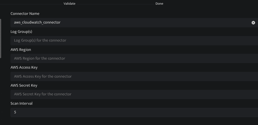 Screenshot showing all connector configuration is done from the Datasource page in Bloo.