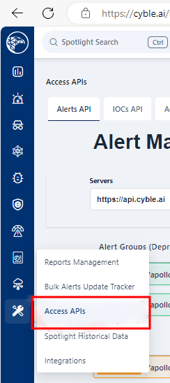 Screenshot showing go to the Utilities section.