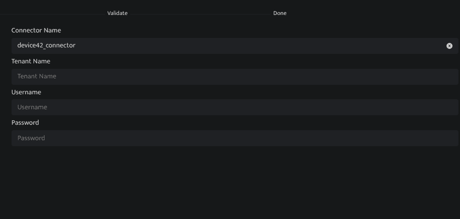 Screenshot showing all connector configuration is done from the Datasource page in Bloo.