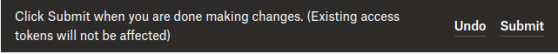 Screenshot showing navigate back to the Settings tab at the top of the page.