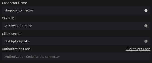 Screenshot showing enter the Client ID and Client Secret in the Bloo connector form.
