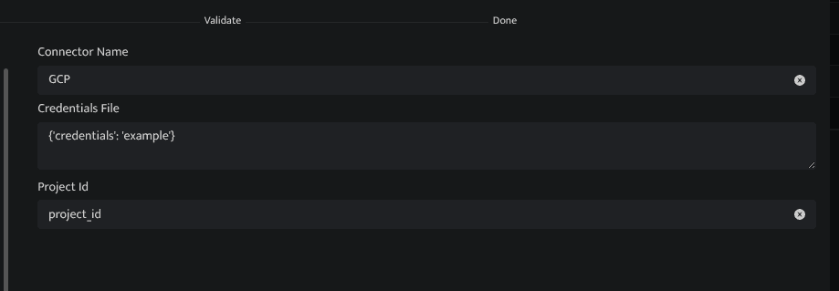 Screenshot showing all connector configuration is done from the Datasource page in Bloo.