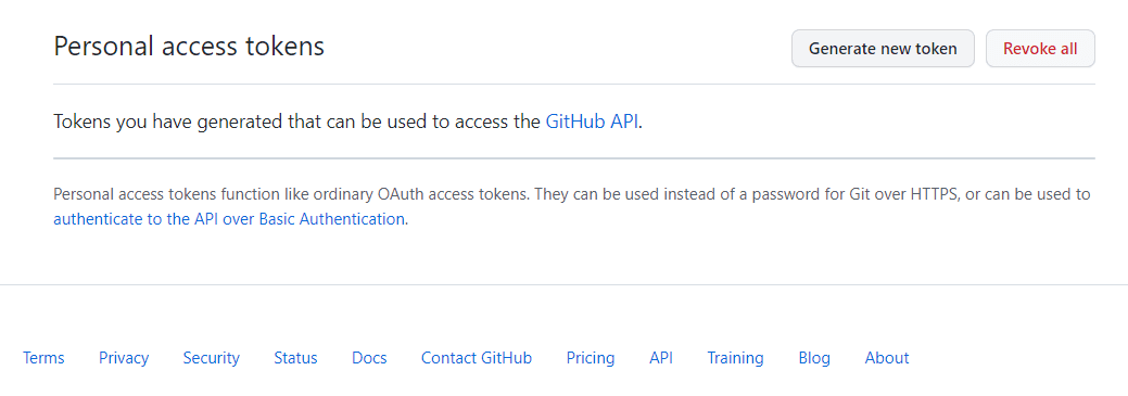 Screenshot showing click Generate new token, then select Generate new token (classic).