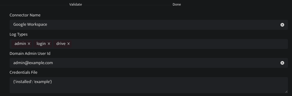 Screenshot showing all connector configuration is done from the Datasource page in Bloo.