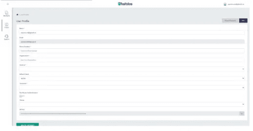Screenshot showing click on the username at the top right side and click on Profile in the drop-down menu.