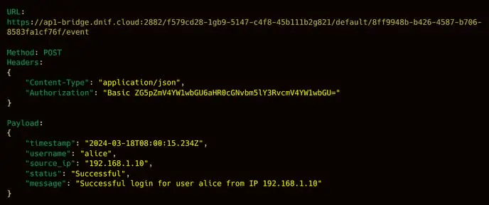 Screenshot showing the connector configuration fields
