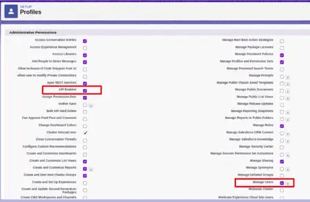Screenshot of the General User Permissions section