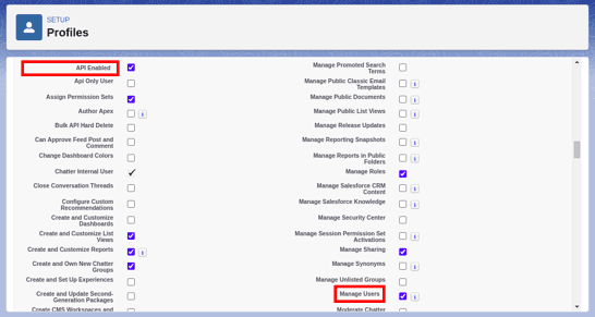 Screenshot of the General User Permissions section