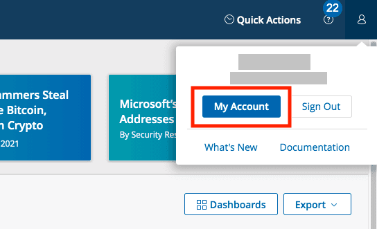 Trend account profile menu