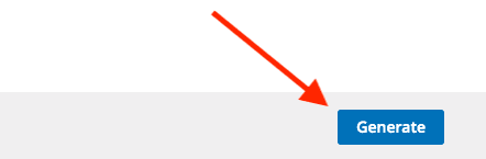 Generate API key confirmation